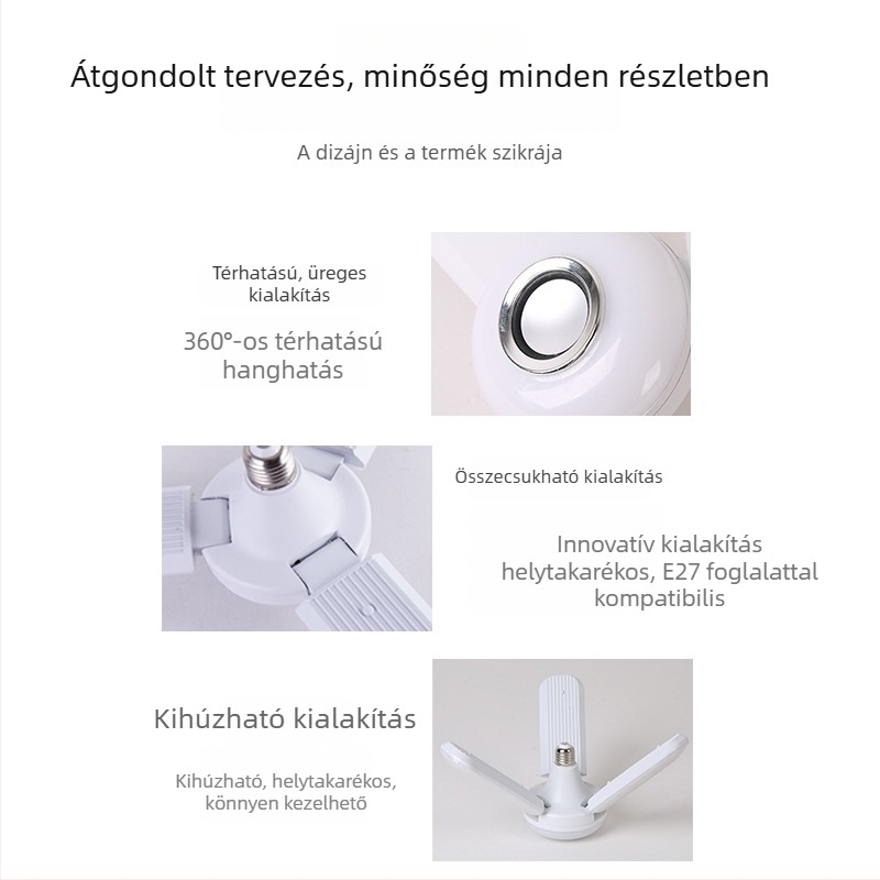 Bluetooth levél alakú zenélő lámpa, széles bemeneti feszültség, otthoni/KTV hangrendszerhez, fehér és színes hangulat LED világítás