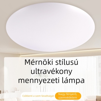 Ipari stílusú kör alakú LED ultra vékony mennyezeti lámpa nappaliba, folyosóra, előszobába, hálószobába, erkélyre és fürdőszobába