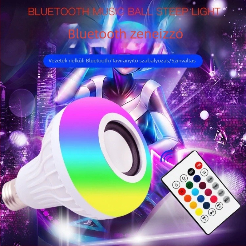RGB Bluetooth LED lámpa mennyezeti, színes fényekkel, vezeték nélküli távirányítóval és beépített hangszóróval