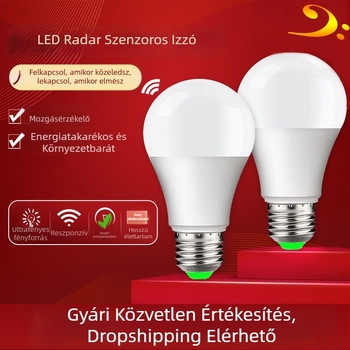 E27-es mozgásérzékelős lámpa radaros észleléssel, folyosóhoz