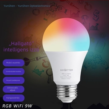 RGB intelligens LED-lámpa színes hangulatvilággal és hangvezérléssel