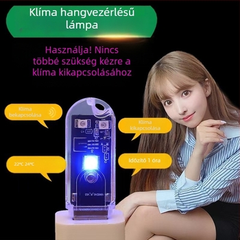 Hangvezérléses intelligens éjjeli fény USB-s szenzoros távirányítóval, otthoni használatra