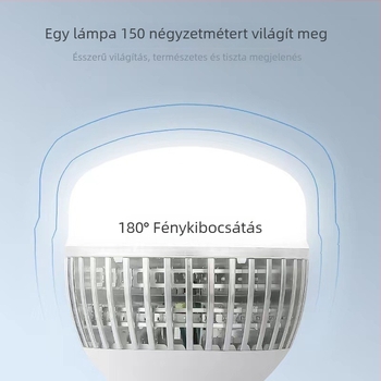 LED nagy teljesítményű gömbizzó műhelyek és raktárak számára, E27 foglalat, 3800 lm, 220V, alumínium test, PC difúzor, IP20, élettartam 10000 h