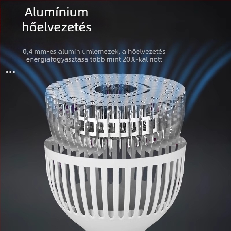 LED lámpa E27-es foglalattal, ipari műhely- és raktárvilágítás, 100W, alumínium hűtőbordával