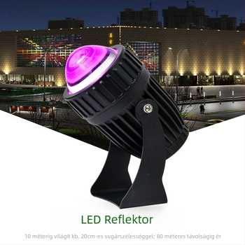 LED spotlámpa a szálloda külső falára, távirányítás, kültéri használat, IP65