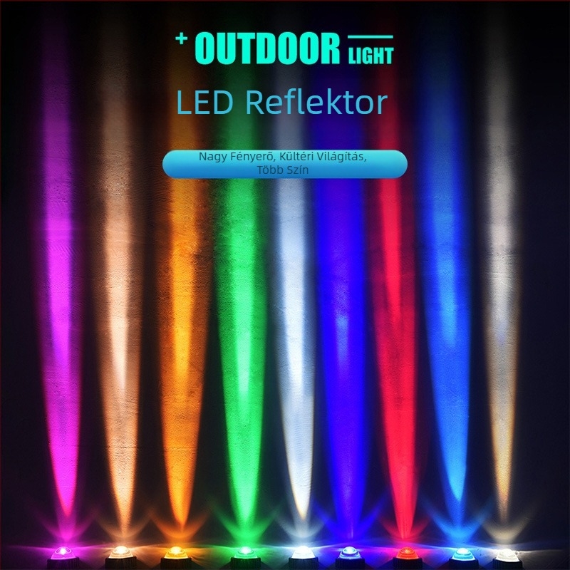 LED spotlámpa a szálloda külső falára, távirányítás, kültéri használat, IP65
