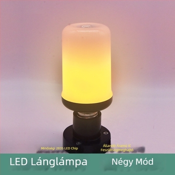 51-LED lámpa láng effektel, 4 üzemmóddal, fekete alap, karácsonyi hangulatlámpa