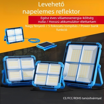 Napenergiával működő hordozható lámpa otthonra és kültérre, USB vészvilágítás, hordozható LED munkalámpa