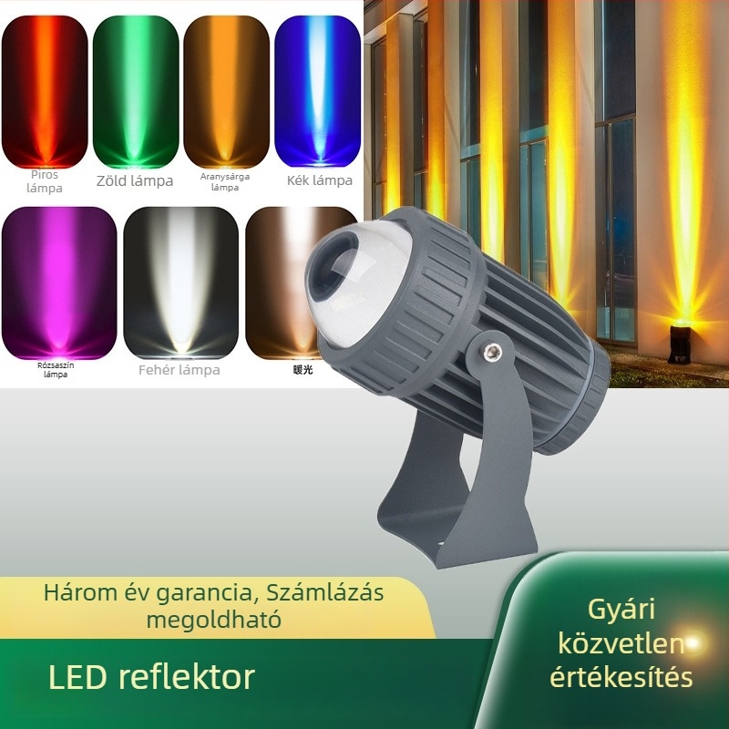 LED reflektor külső világításhoz, 10W, IP65, alumínium ház, 6000K, 120° fénycsóva
