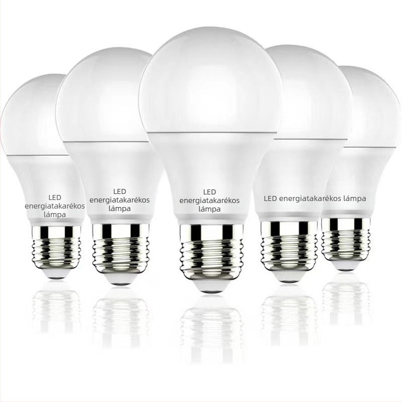 LED izzó E27-es foglalattal, üvegtest, három védelmi funkció, energiatakarékos 3W–5W