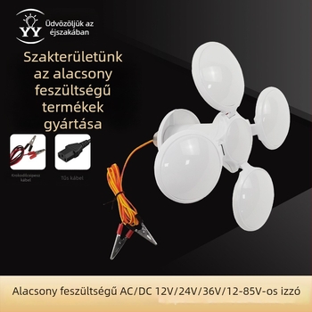 LED futball alakú lámpa, 12V, összecsukható kültéri vészvilágítás