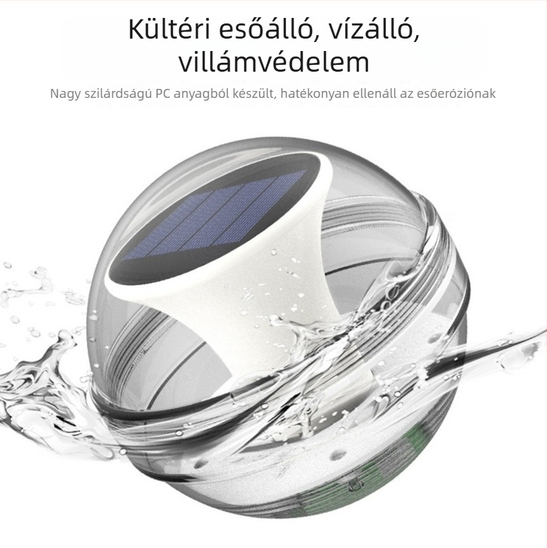 Napelemes úszó fények kültéri használatra, vízálló tó- és kertvilágítás, éjszakai világítás, három üzemmód