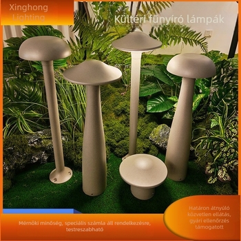 LED kültéri vízálló gomba alakú kertvilágítás, hálózatról üzemel