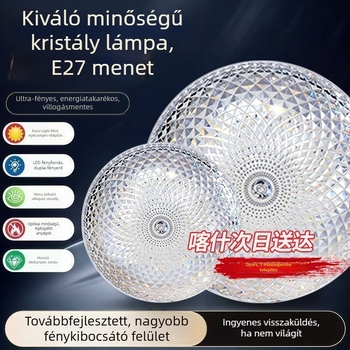 Hálószobai LED lámpa E27-es foglalattal, kettős színű dimmelés, energiatakarékos kristálygömb