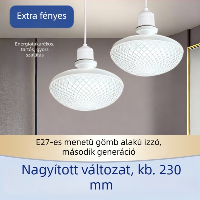 Hálószobai LED lámpa E27-es foglalattal, kettős színű dimmelés, energiatakarékos kristálygömb