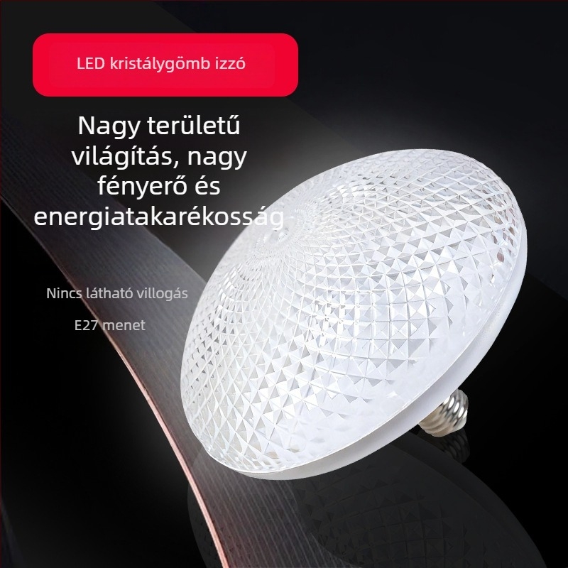 Hálószobai LED lámpa E27-es foglalattal, kettős színű dimmelés, energiatakarékos kristálygömb