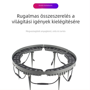 Kültéri LED-fa lámpa – vízálló föld alatti spot kerthez és tájhoz, több színű kör alakú projektor