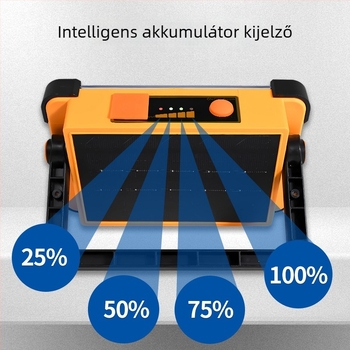 Kempinghez hordozható napelemes vészvilágítás USB-s újratölthető, többfunkciós kültéri kertlámpa