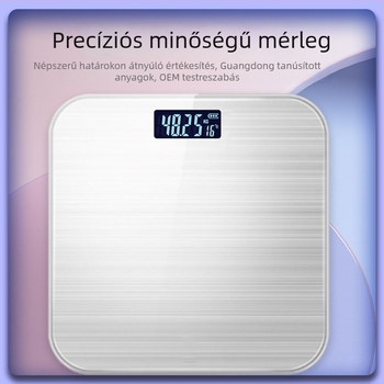 Okos otthoni testsúlymérő hőmérséklet-kijelzővel, kompakt Bluetooth mérleg otthoni használatra, testzsír- és vízanalízissel
