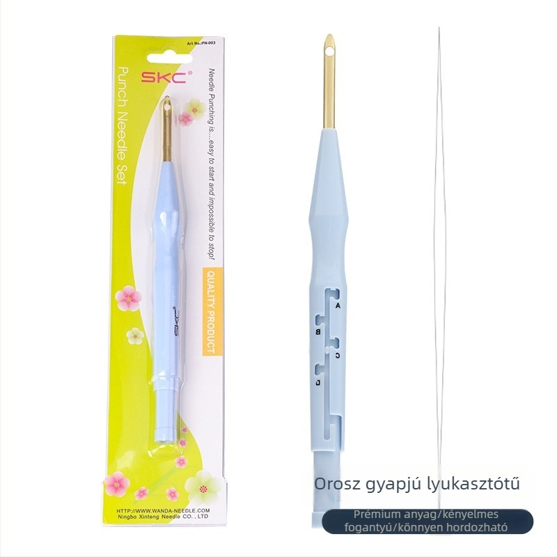 SKC punch needle készlet – kézi hímzőtű gyapjúhoz, DIY kötéshez