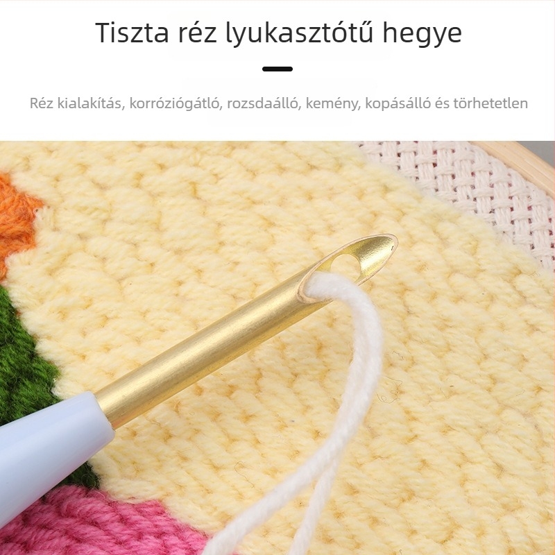 SKC punch needle készlet – kézi hímzőtű gyapjúhoz, DIY kötéshez