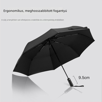 Egyszerű automata összecsukható esernyő, vízálló, automatikus nyitás, hordozható nap- és eső elleni esernyő férfiaknak és nőknek, logóval