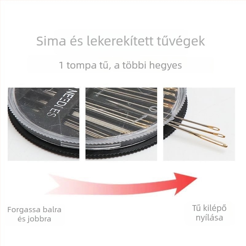 Kézi varrású tűk kettős szemmel, acél tűk arany végével, hagyományos ultra vékony varrótűk ruhákhoz, kézzel készített