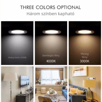 Fuzhao LED beépíthető mennyezeti downlight, rozsdamentes acél, kovácsoltvas hatás, 4–6 hüvelyk, spotlámpa