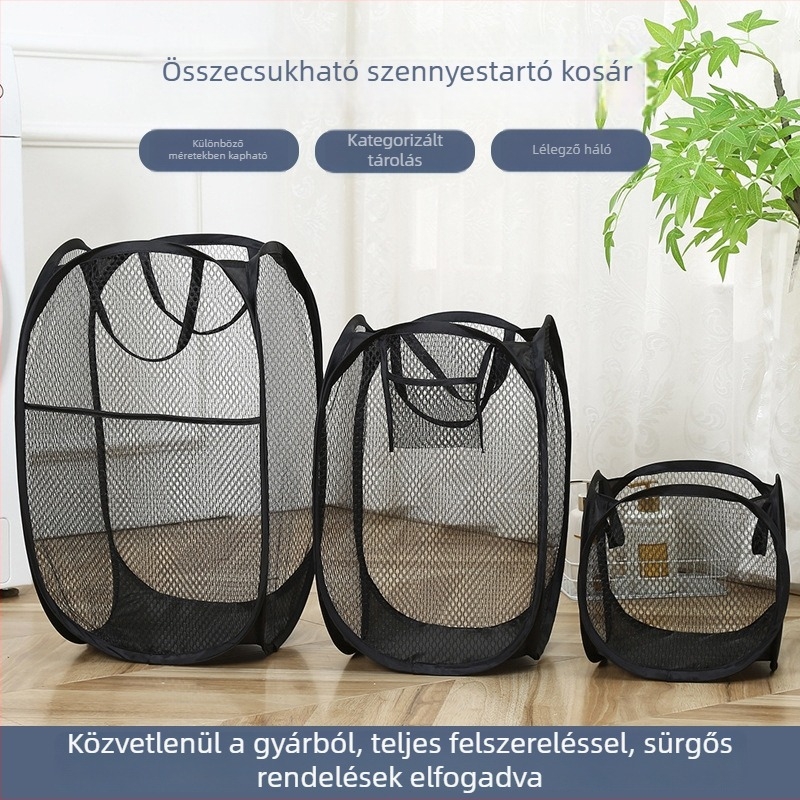 Összecsukható piszkos ruhák kosara fürdőszobába és otthoni tároláshoz, modern minimalist dizájn
