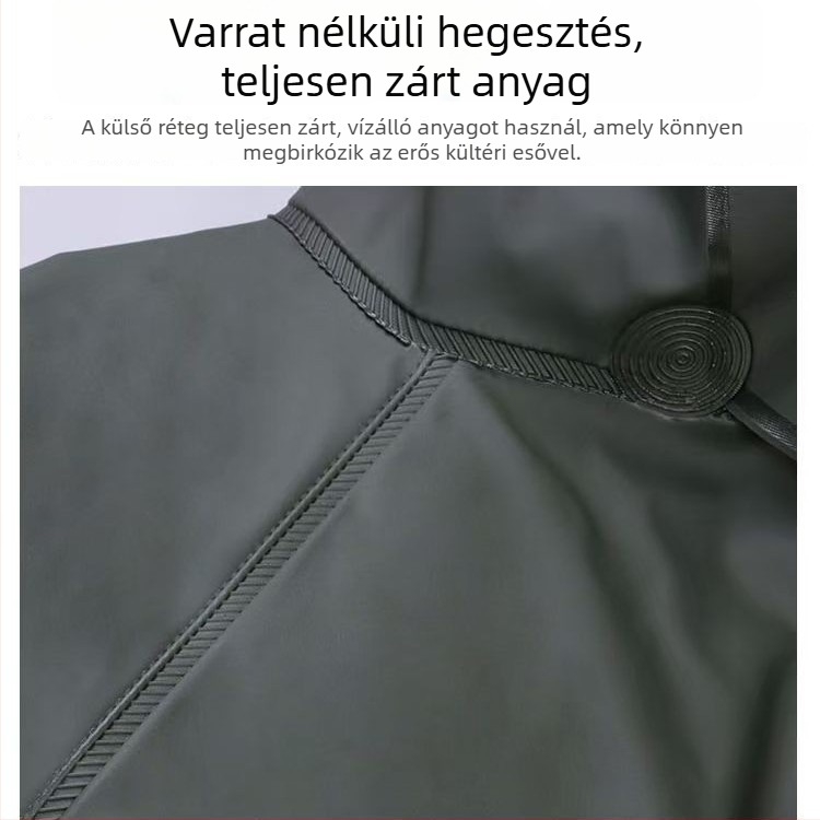 Hosszú kötött esőkabát- szélvédő, uniszex, kültéri túrázáshoz