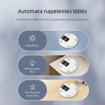 Huadi Szm005 Okos testzsír mérleg Bluetooth-kapcsolattal, háztartási digitális testmérleg, napelemes töltés