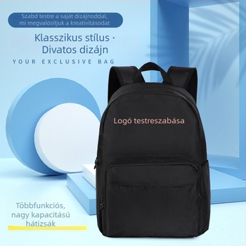 Uniszex nylon hátizsák iskolához és mindennapokra, vízálló, 20–35 L kapacitás, 16 hüvelykes laptophoz, betűs mintázat