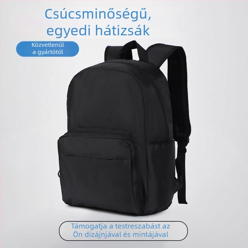 Uniszex nylon hátizsák iskolához és mindennapokra, vízálló, 20–35 L kapacitás, 16 hüvelykes laptophoz, betűs mintázat