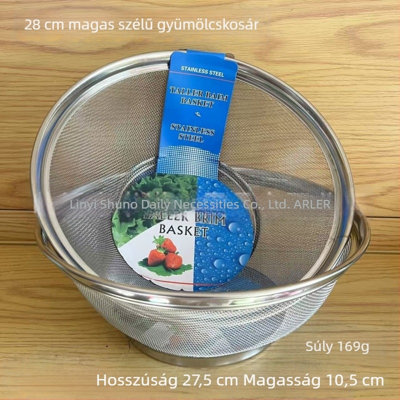 28 cm-es magas oldalfalú gyümölcskosár, modern otthoni szárítókosár a konyhához