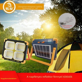 Xuanyou Napelemes LED Floodlight kerthez és kültéri használatra, vész- és kemping világítás, IP66
