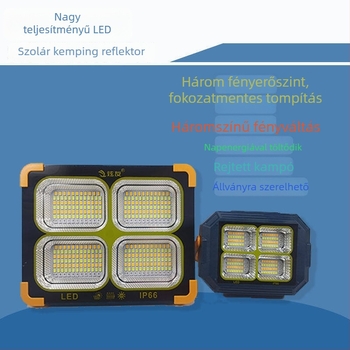 Xuanyou Napelemes LED Floodlight kerthez és kültéri használatra, vész- és kemping világítás, IP66