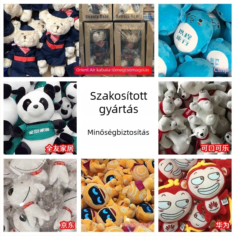 Egyedi plüss kabalafigura, a kép alapján személyre szabva, medálos jellegű bábu