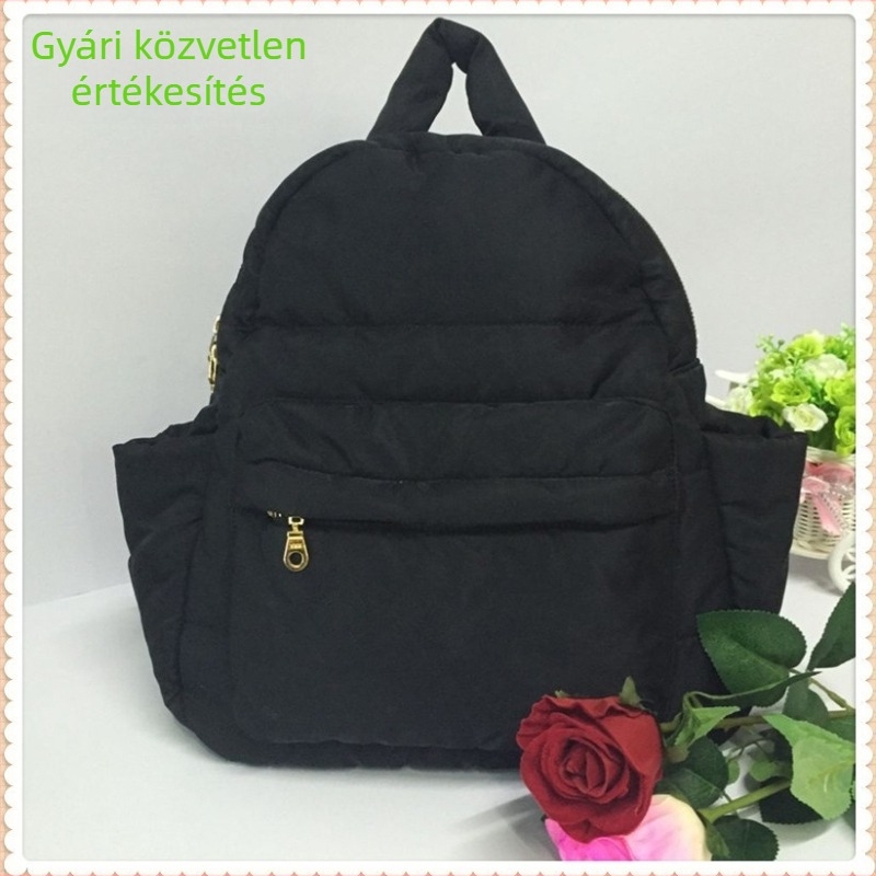 Nylon anyuka hátizsák, nagy kapacitású, nőknek, logó matricával