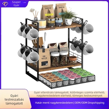 Fából készült asztali tároló K-Cup kávékapszulákhoz és hálószobai szervező