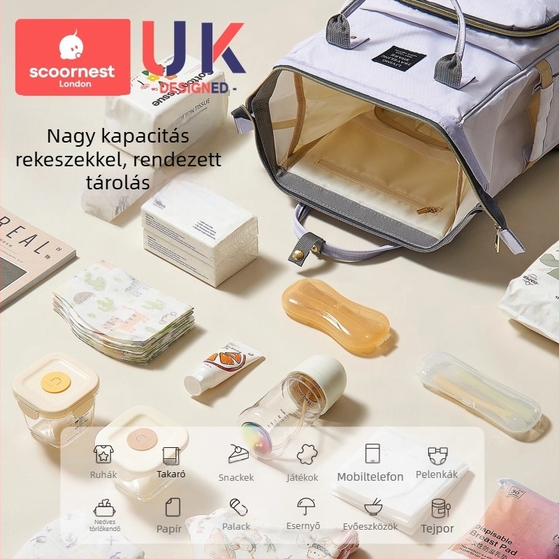 Anyuka és baba táska: könnyű, vízálló, nagy kapacitású, többfunkciós, kézi vagy vállon hordható
