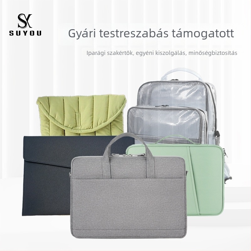 Nagy kapacitású kopásálló nylon laptop táska koreai stílusban, puha fogantyúval és cipzárral, testreszabható dizájnnal üzleti utakhoz