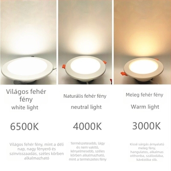 LED beépített mennyezeti lámpa folyosóra, spotlámpa, méretek 2,5/4/6 hüvelyk, 9W/12W/18W