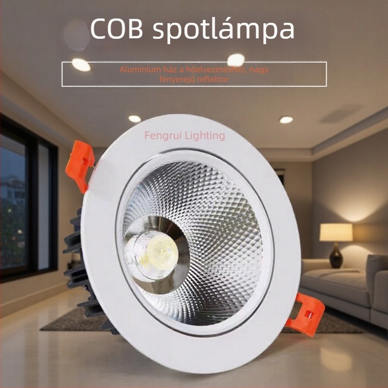 LED rejtett mennyezeti downlight COB-projektorral, rejtett mennyezetvilágítás, Bullseye COB spot a nappaliba, otthoni és kereskedelmi használatra