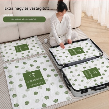 Vákuum tömörítő tasak paplanokhoz és ruhákhoz, tároló taska pehelydzsekikhez, otthoni rendszerezés
