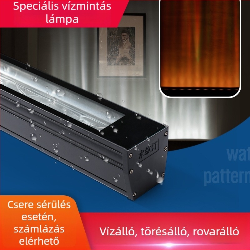 Vízálló LED falikar 3D dinamikus vízmintázattal, vetítéses falikar bárhoz és KTV-hez, lángfényű háttérvilágítás