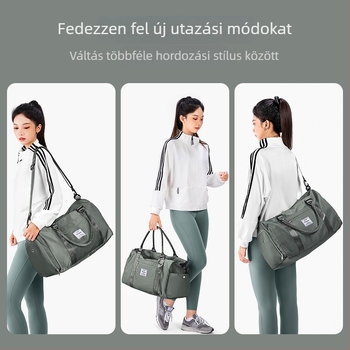 Unisex üzleti utazótáska váll- és keresztpánttal, száraz–nedves elválasztás, 20–35 literes kapacitás