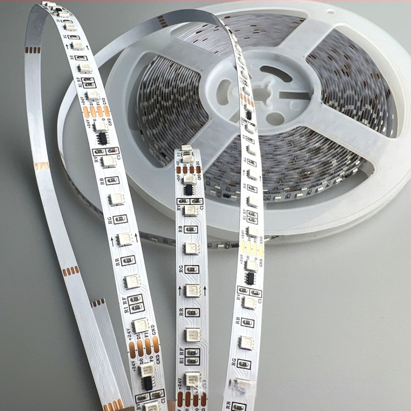 Rugalmas LED-szalag 3535 RGB, 8 mm széles, 120 LED, vezérlővel
