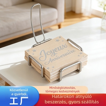 Vasból készült kreatív papírtörlő tartó, négyszögletes kialakítás, papírtörlő doboz, konyhai tároló