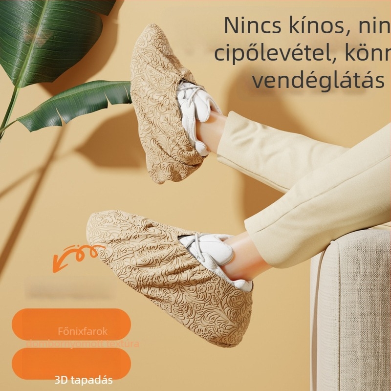 Egyszer használatos cipővédők nem szőtt anyagból, beltéri használatra, könnyen felhúzhatók, ultra vastag, vízálló, csúszásmentes, kopásálló, gépteremhez