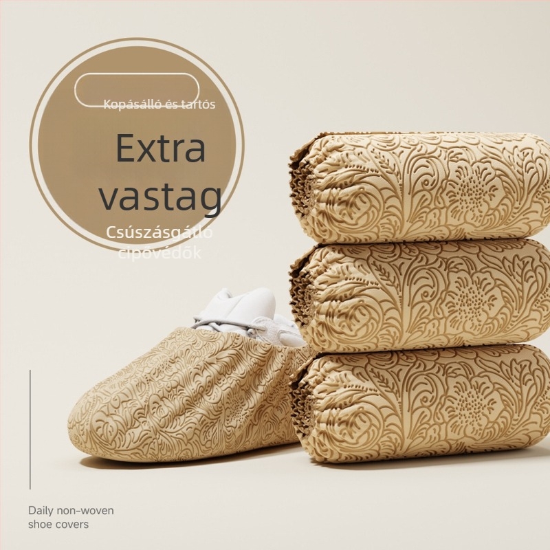 Egyszer használatos cipővédők nem szőtt anyagból, beltéri használatra, könnyen felhúzhatók, ultra vastag, vízálló, csúszásmentes, kopásálló, gépteremhez